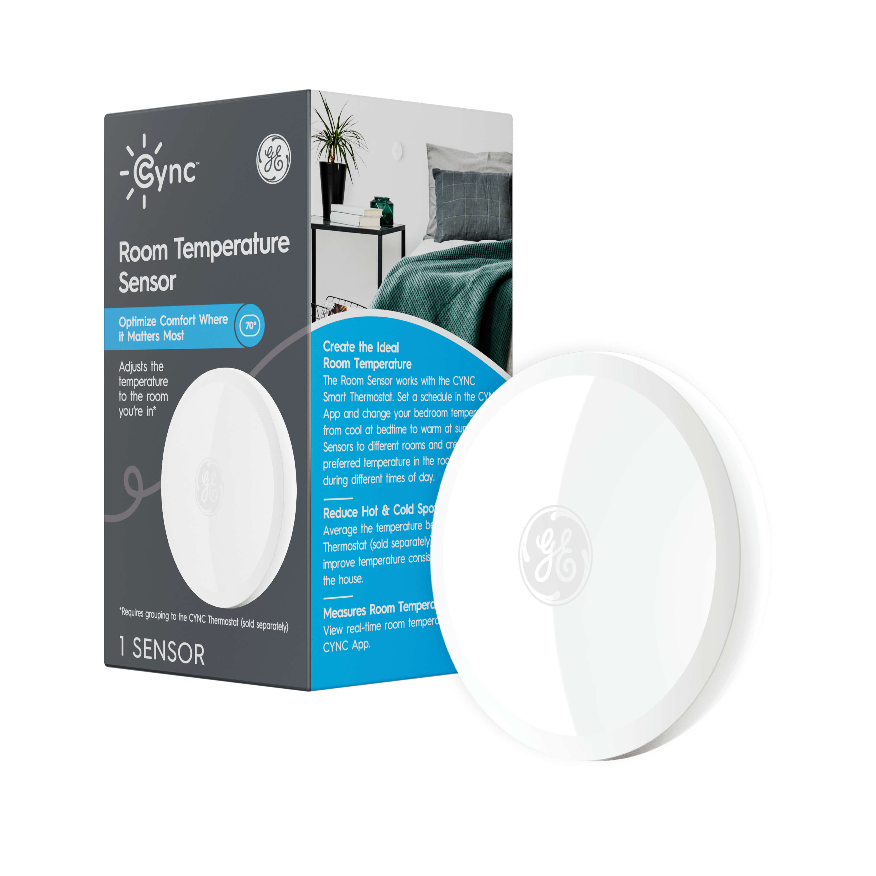GE Cync Smart Room Temperature Sensor (1-Pack)